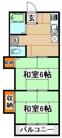 第二宮寺ハイツの物件間取画像