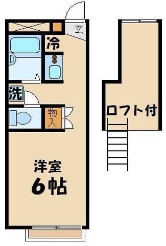 レオパレスルミエールII18114の物件間取画像