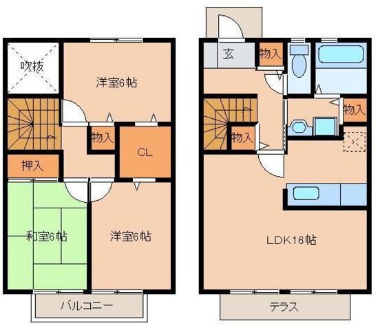 アルシオネ　Ａ/Ｂ/Ｃの物件間取画像