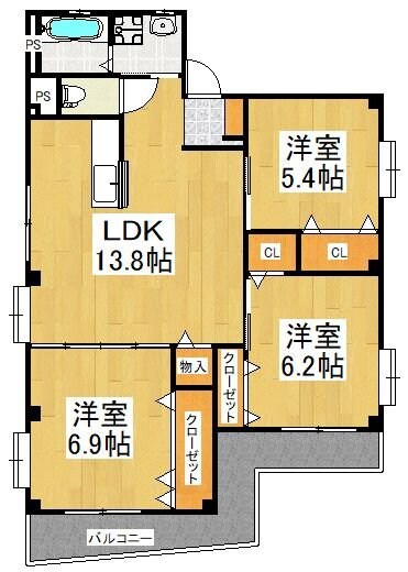 ハイツ金子の物件間取画像