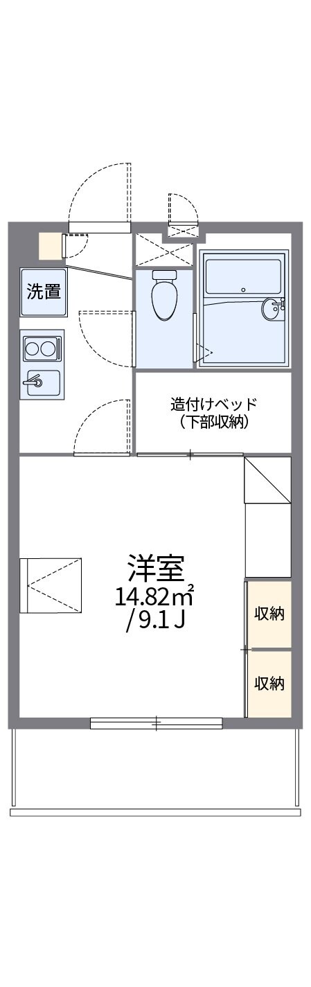 レオパレスクレスト川越の物件間取画像