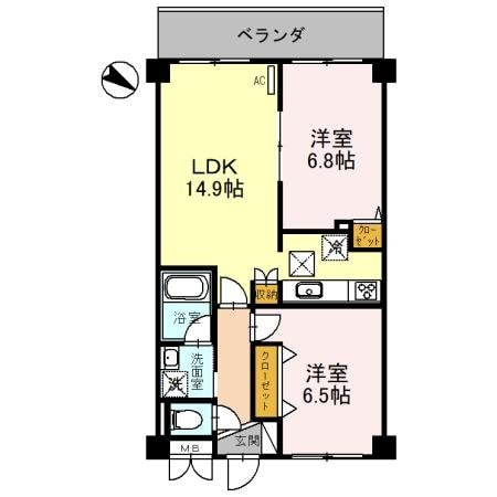 シャインヒルIIIの物件間取画像