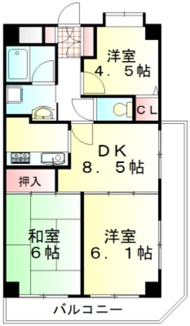 グリーンキャピタル朝霞台の物件間取画像