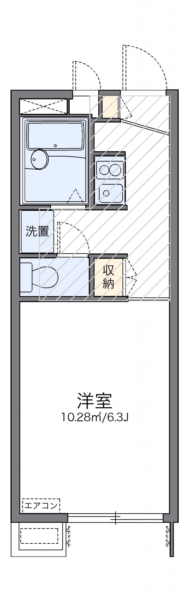 レオパレス旭の物件間取画像