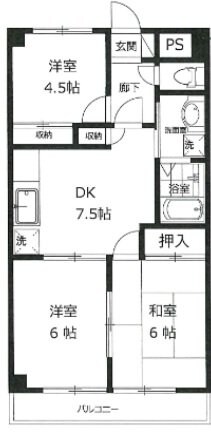 パークヒルズ東所沢の物件間取画像