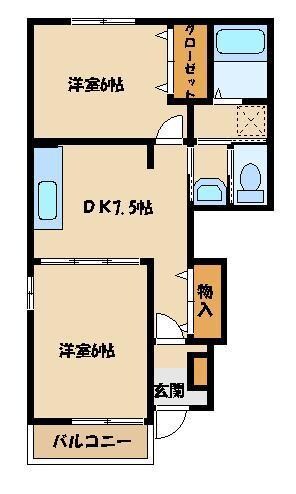 フォンターナの物件間取画像