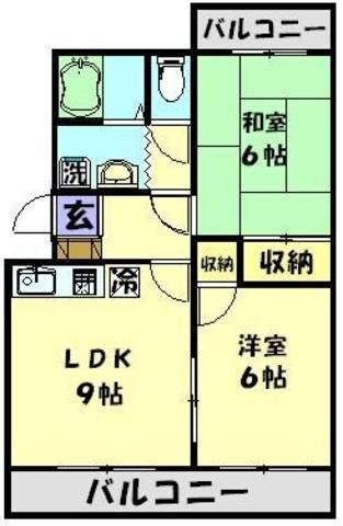 グリーンハイツ御庵２の物件間取画像