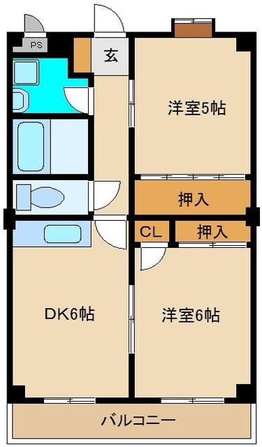 パレス川越の物件間取画像