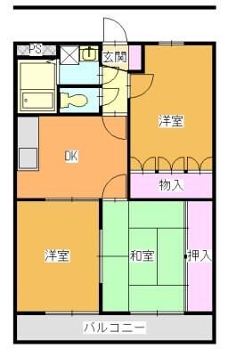 コスモパレスＡの物件間取画像