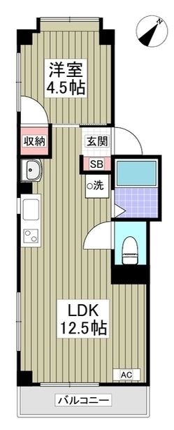 マルスハイツ大原の物件間取画像