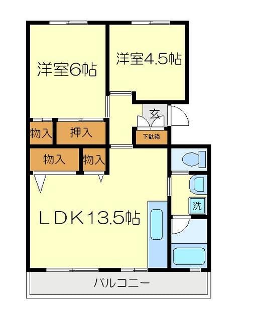 オークヒル（岸町）の物件間取画像