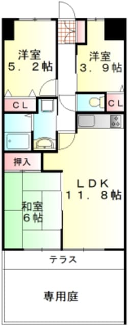 朝日マンション川越の物件間取画像