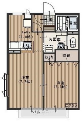 コンフォート毛呂山の物件間取画像