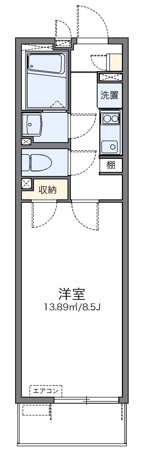 レオネクストホワイトパレスの物件間取画像