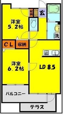 タートルクレインふじみ野IIの物件間取画像