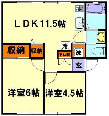 スターフィールド渡戸の物件間取画像