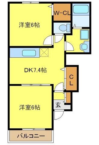 Ｅ・ロードの物件間取画像