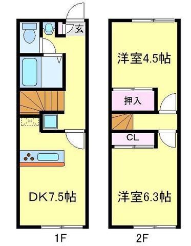 レオパレスかわつるの物件間取画像