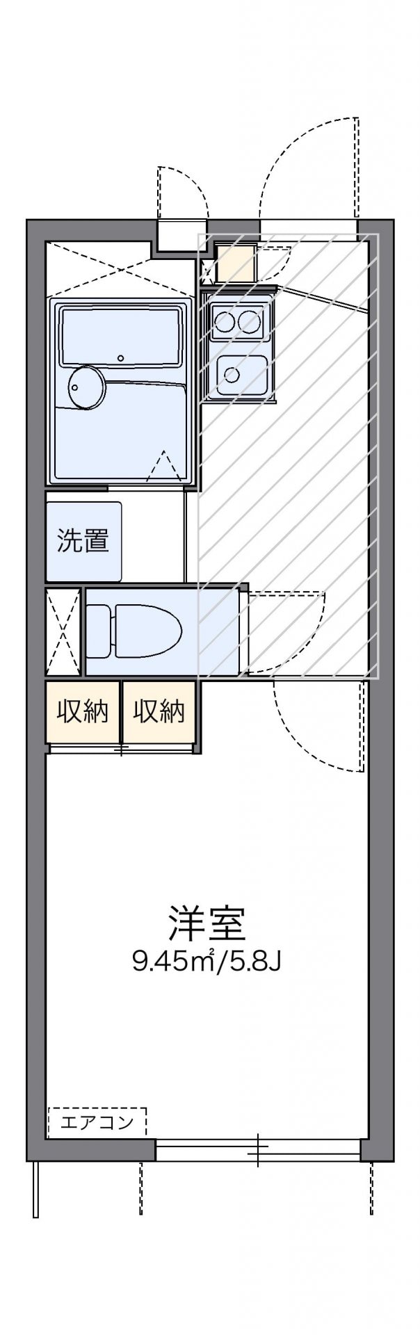 レオパレス諏訪　ｙａｎａｇｉの物件間取画像