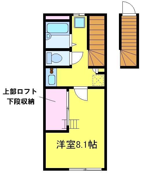 レオパレスｙａｎａｇｉIIIの物件間取画像