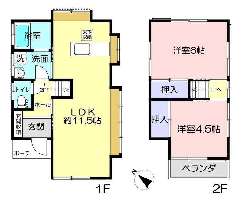 清水町貸家の物件間取画像