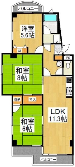 スカイマンション藤の物件間取画像