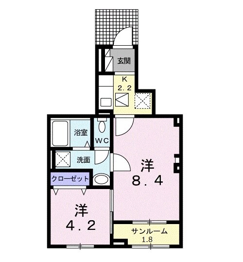 アザレアガ－デンの物件間取画像