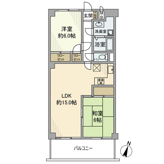 富士見マンションＡ棟の物件間取画像