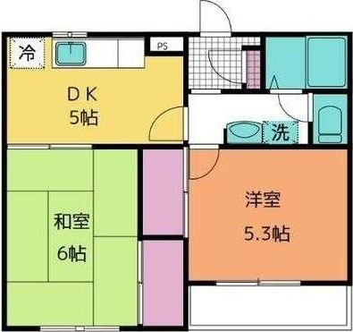 コロンバインプラザＡ棟の物件間取画像