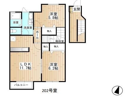 ヒルズ・ソレアードの物件間取画像