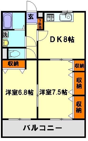 エーデルビレッジＡの物件間取画像