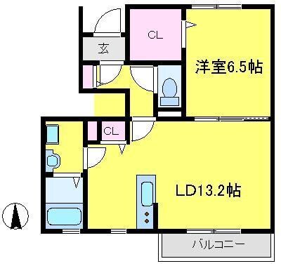 コンフォートグレイスＡの物件間取画像