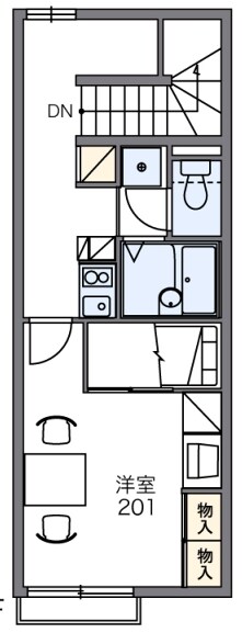 レオパレス新町IIの物件間取画像