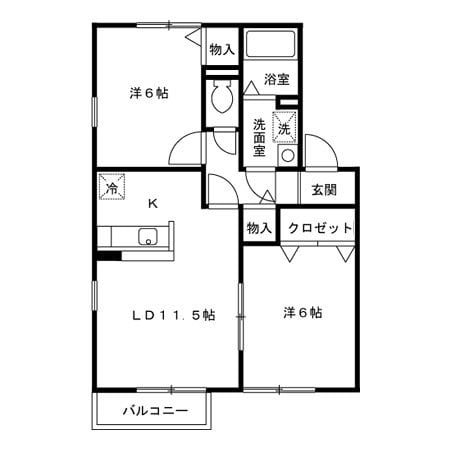 フェニックス小仙波Aの物件間取画像