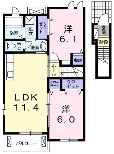 槇の木　サニーハウス２号館の物件間取画像