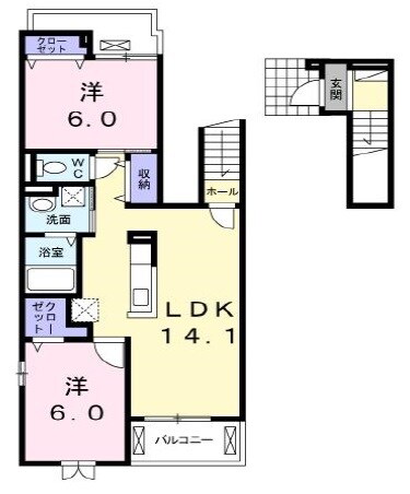 カトレアの物件間取画像