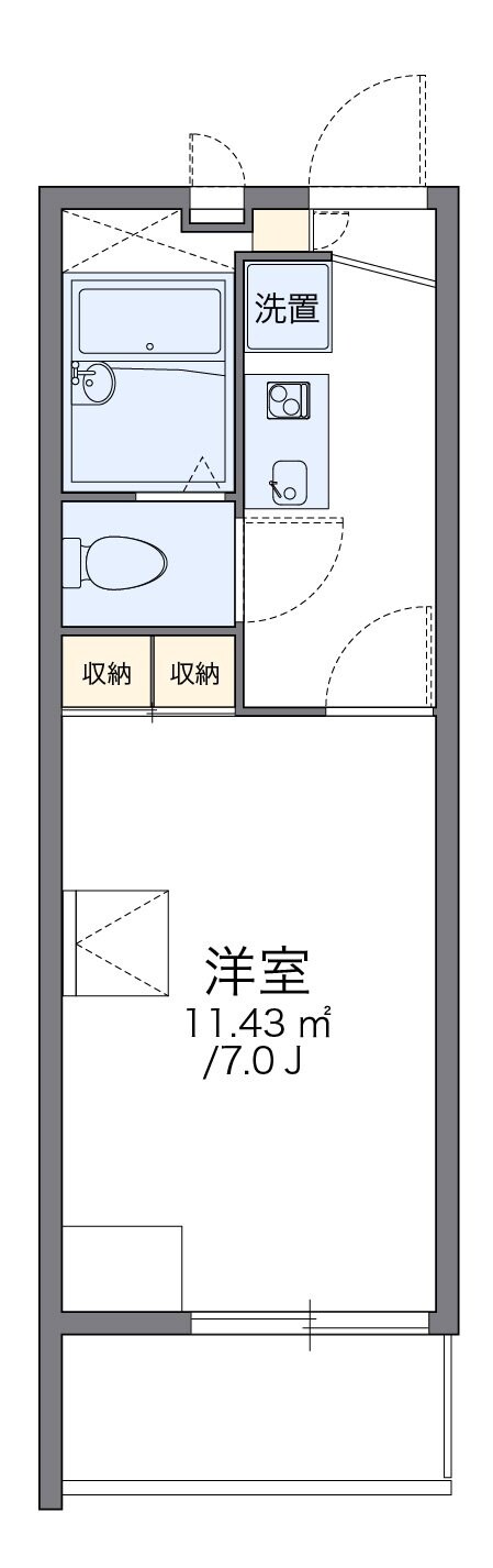 レオパレス１３ＳＴＯＮＥIIの物件間取画像