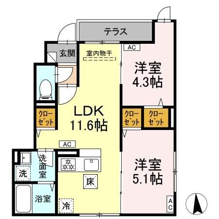 グラナーデ東大泉の物件間取画像