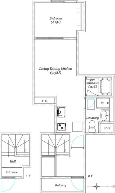 リーブルファイン谷原の物件間取画像