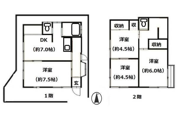 春日町４丁目６９．５４戸建の物件間取画像