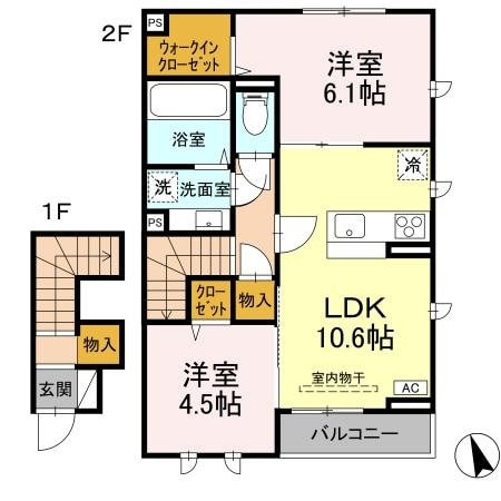 グランツ久米川の物件間取画像