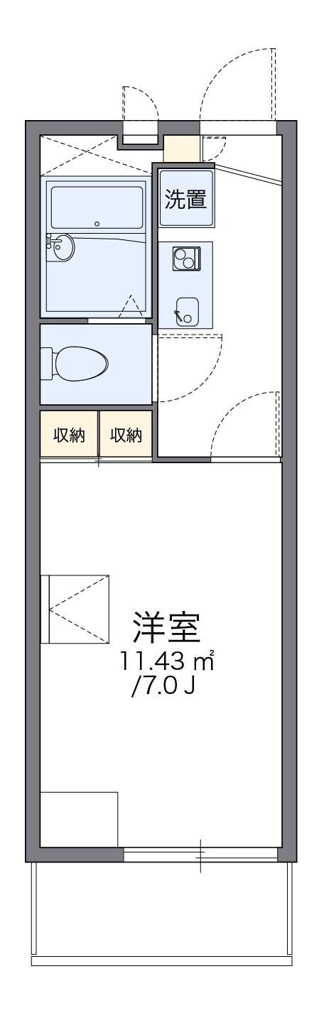 レオパレス１３ＳＴＯＮＥIIの物件間取画像