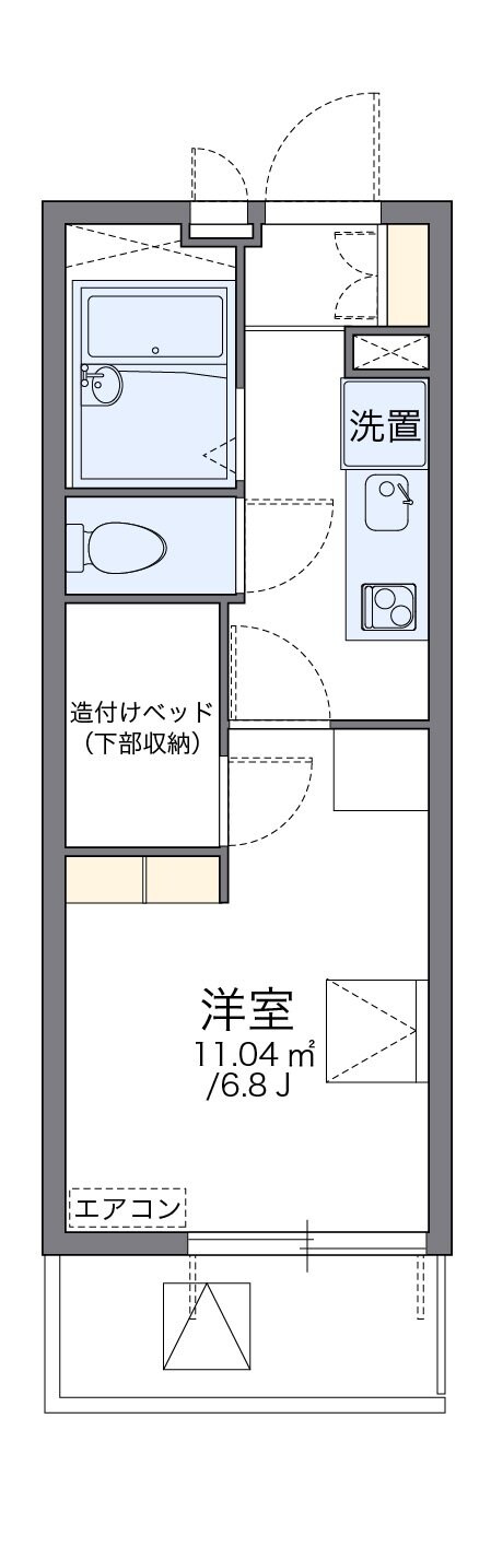 レオパレスグリーンサイト　Ａ棟の物件間取画像