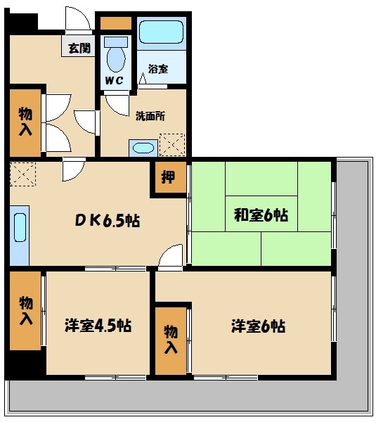 グランドメゾンサカエの物件間取画像