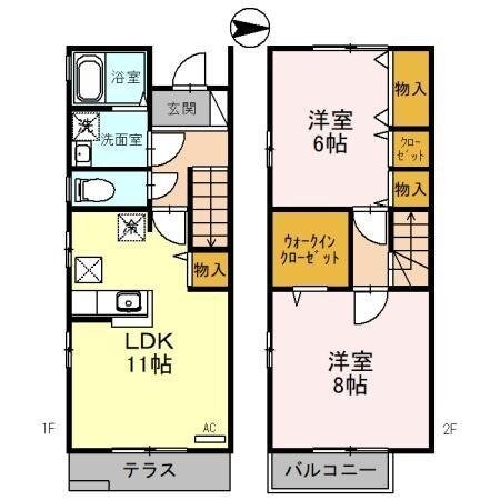 シャトーリーフCの物件間取画像