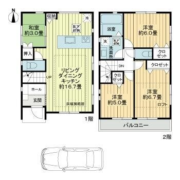 練馬区向山３丁目戸建の物件間取画像