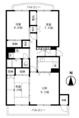 練馬関町第2社宅1号棟の物件間取画像