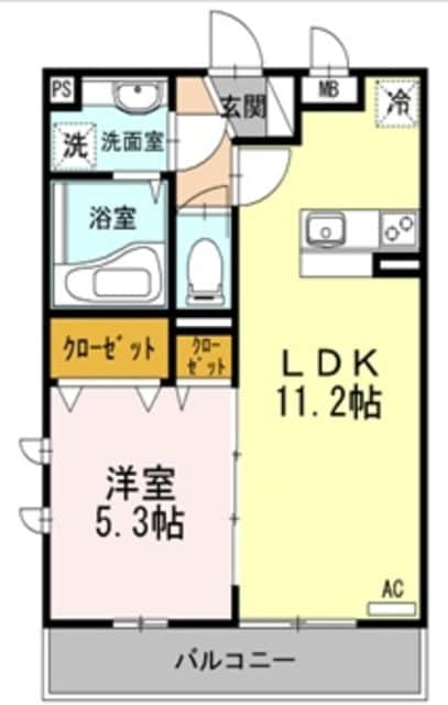 カームコートの物件間取画像