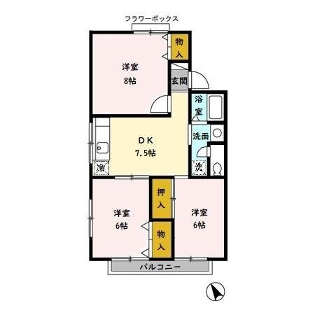 サンハイツ光ヶ丘の物件間取画像