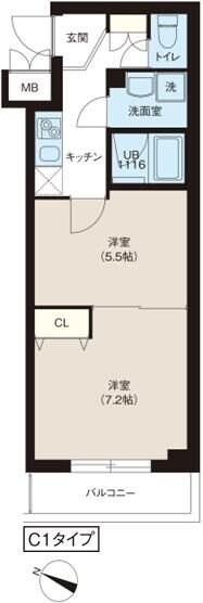 レオーネ志村坂上の物件間取画像